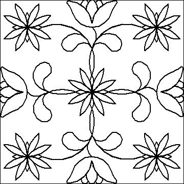 (image for) Debbies Nine Patch Flowers and Stars_a-L00831